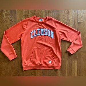 Know Wear Clemson Orange Crewneck Men's Sweatshirt Front Pocket 100% Polyester